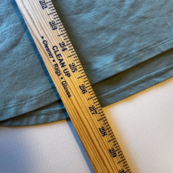 Columbia Easy Does It Tee Womens LG Green Short Cuffed Dolman Sleeve Curved Hem - Picture 6 of 8